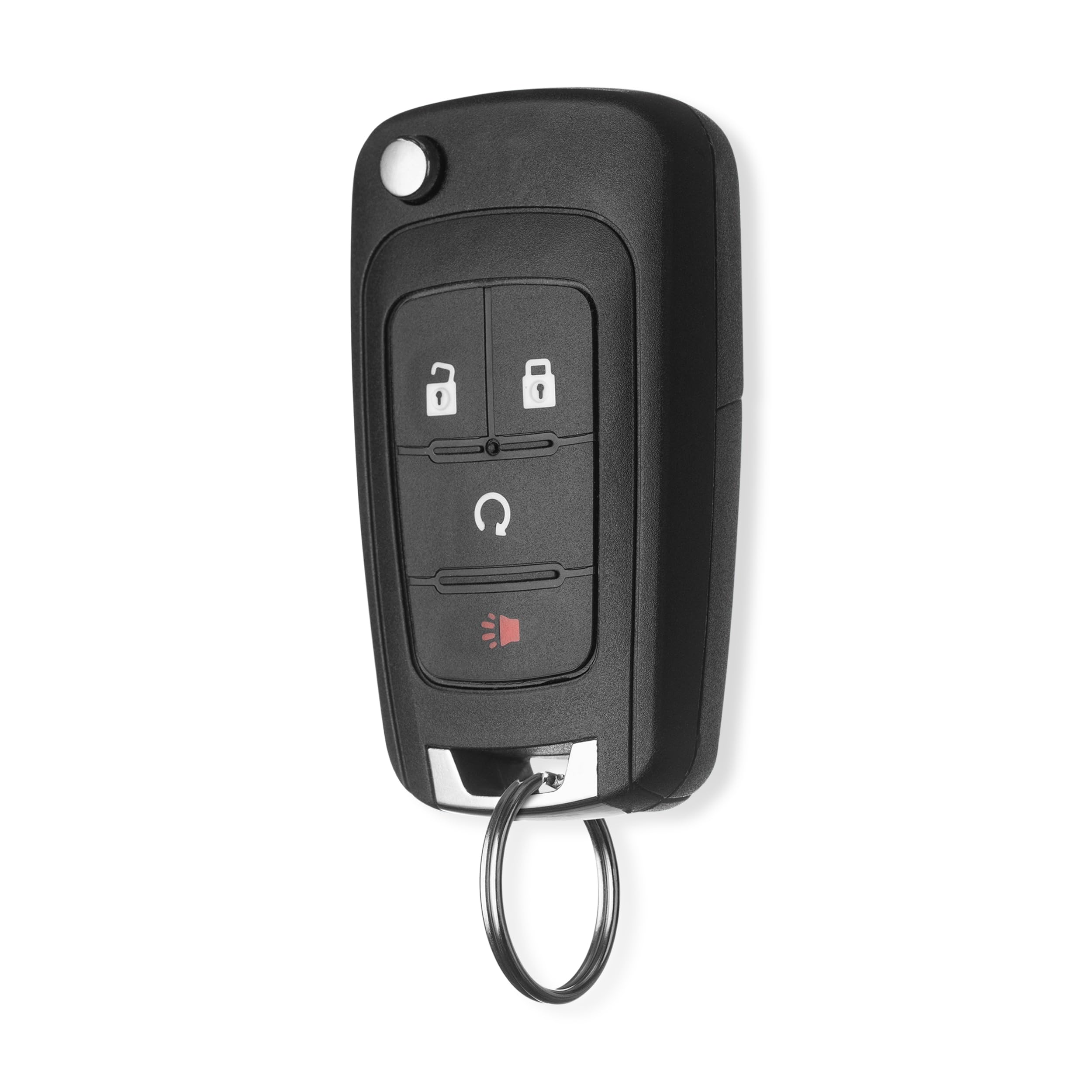 FOBTEK Flip Key Fob Keyless Entry Remote for Chevy Equinox Sonic Impala GMC Terrain Replacement for OHT01060512, 20873620 (for ID46, 4-Button)